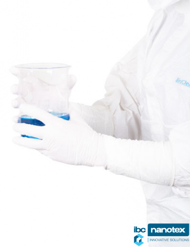 Перчатки нитриловые NERVA BioClean для чистых помещений IBC Nanotex